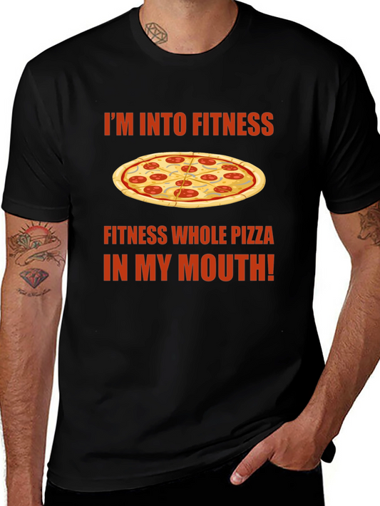 Funny Pizza Fitness Graphic T-Shirt
