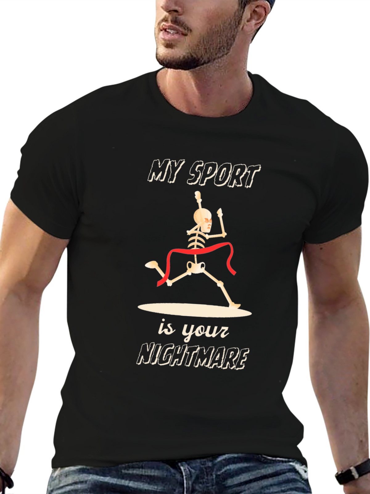 Skeleton Runner T-Shirt: My Sport Is Your Nightmare