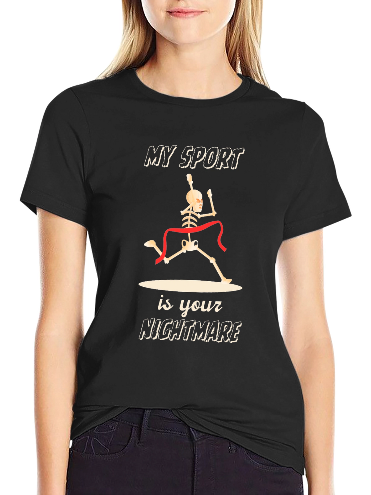 Skeleton Runner T-Shirt: My Sport Is Your Nightmare