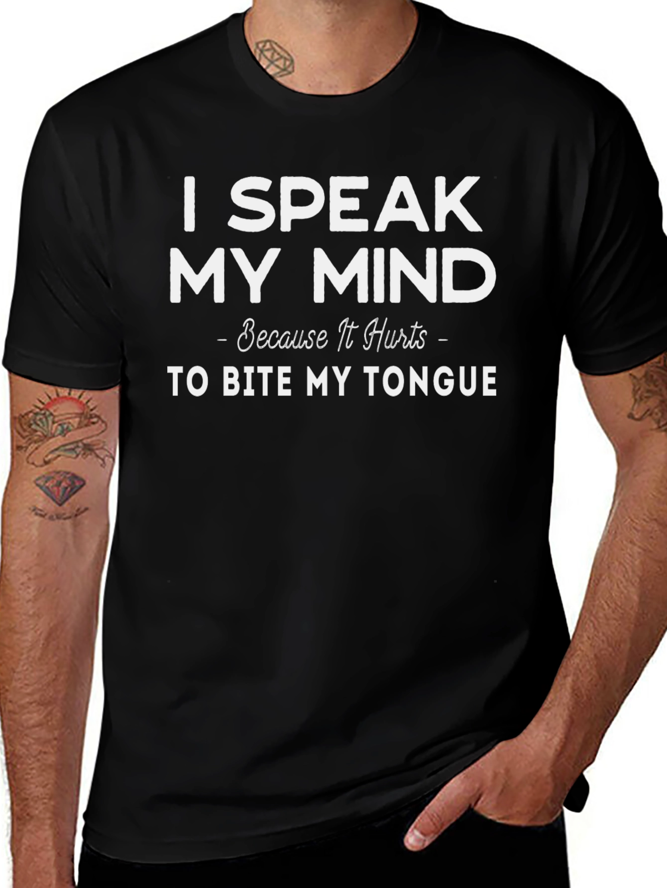 Speak My Mind Funny Graphic T-Shirt