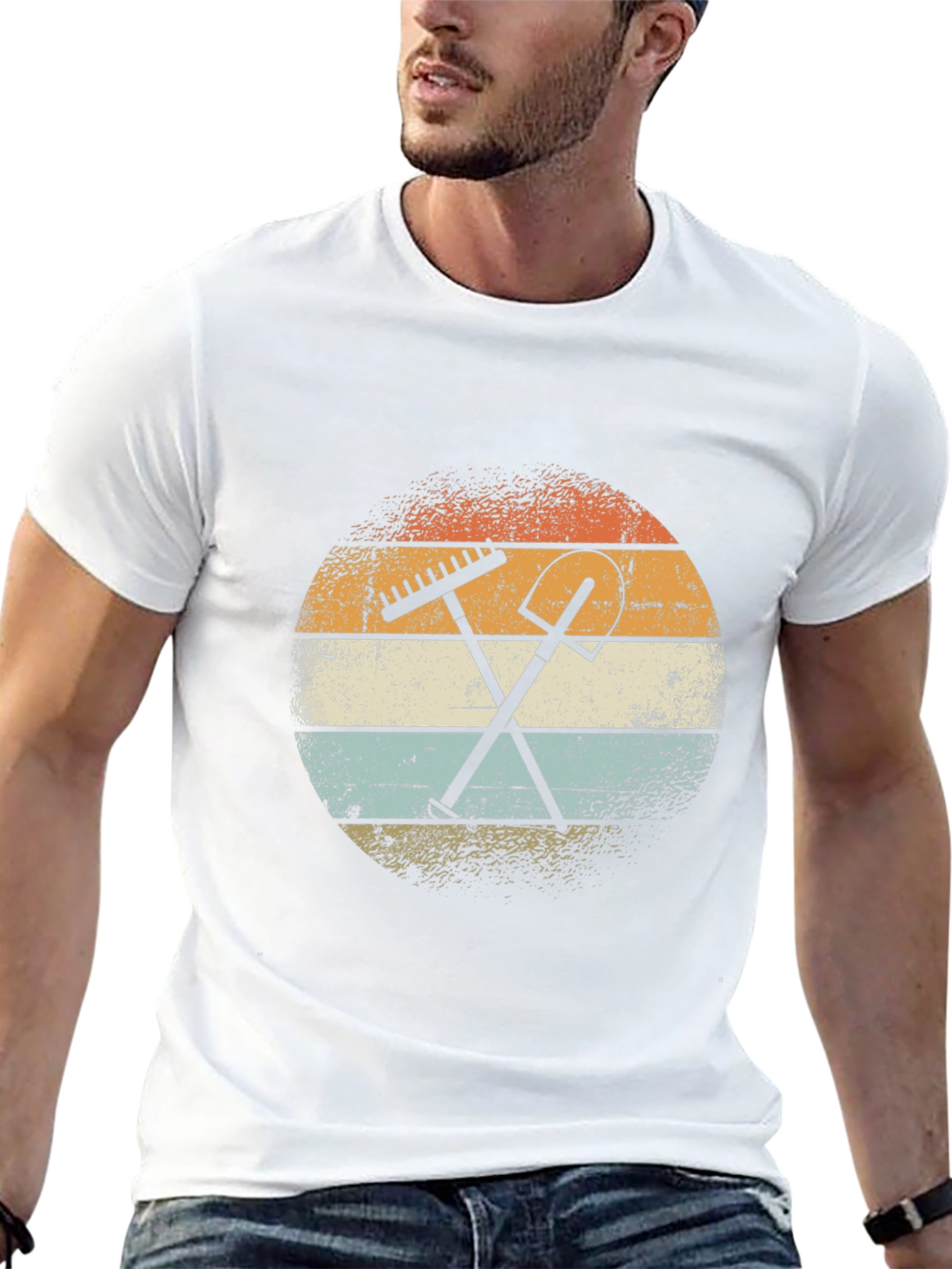 Retro Gardening Tools Graphic T-Shirt