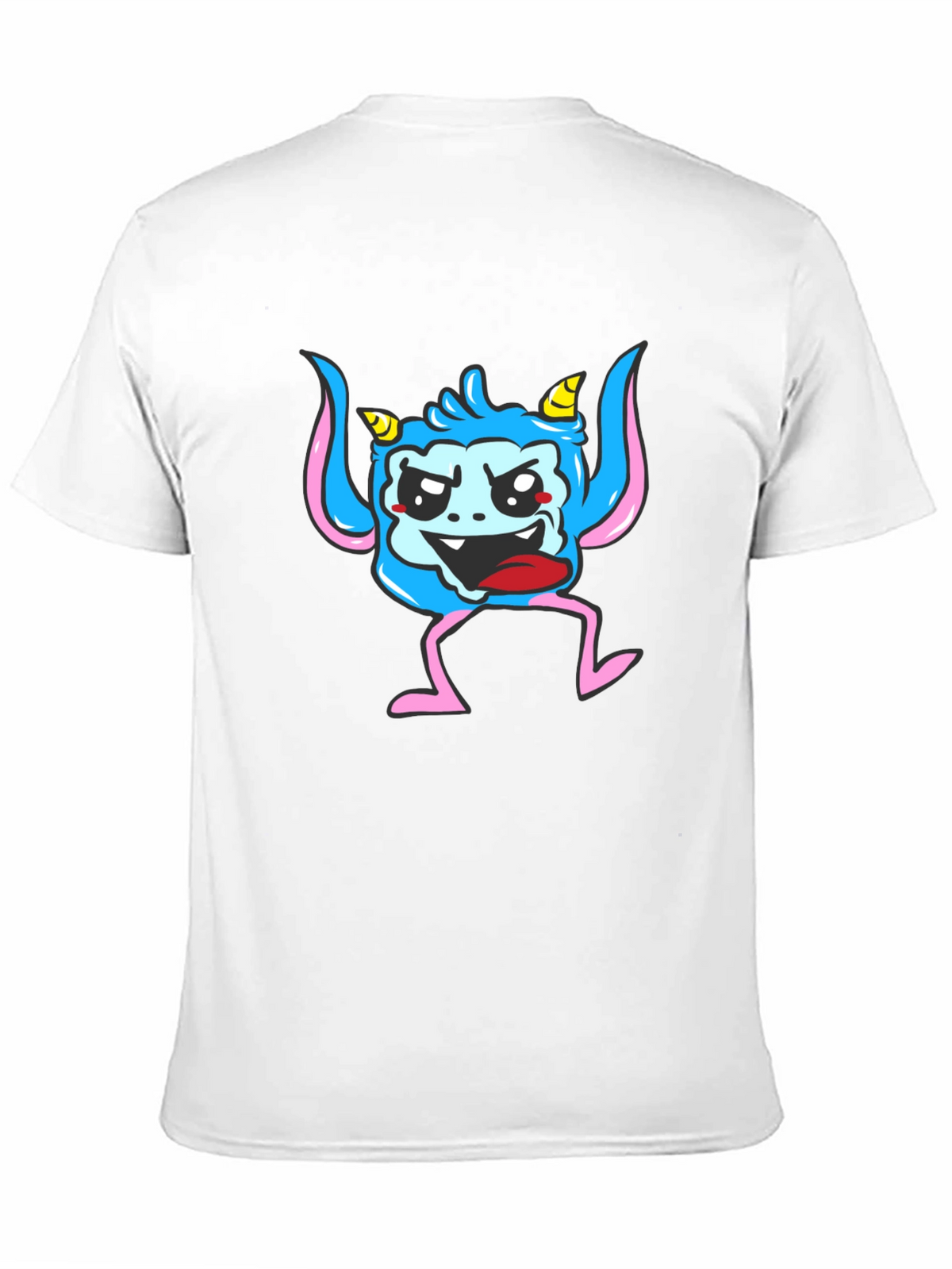 Monster Graphic Print Black T-Shirt