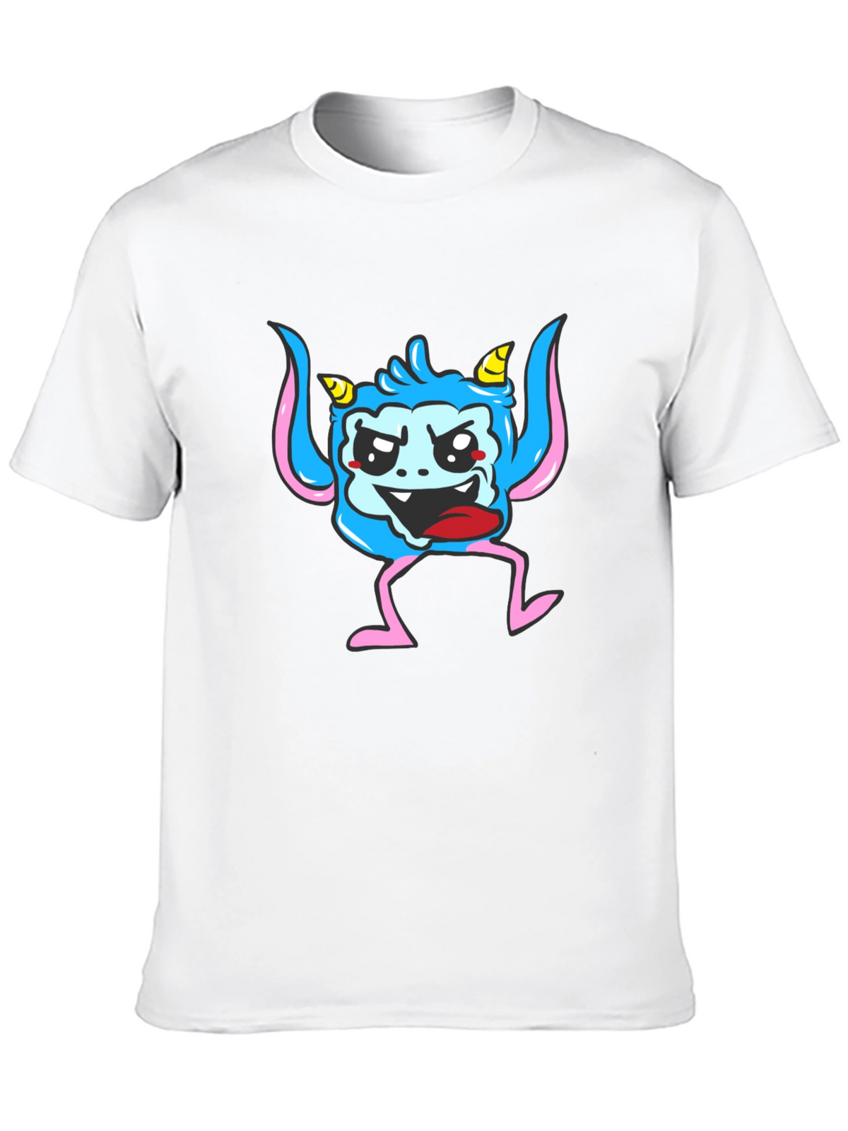 Monster Graphic Print Black T-Shirt