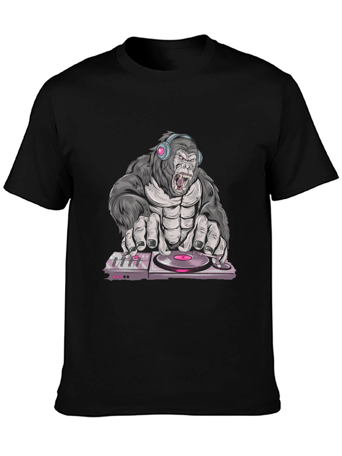 DJ Gorilla Graphic Tee - Black T-Shirt