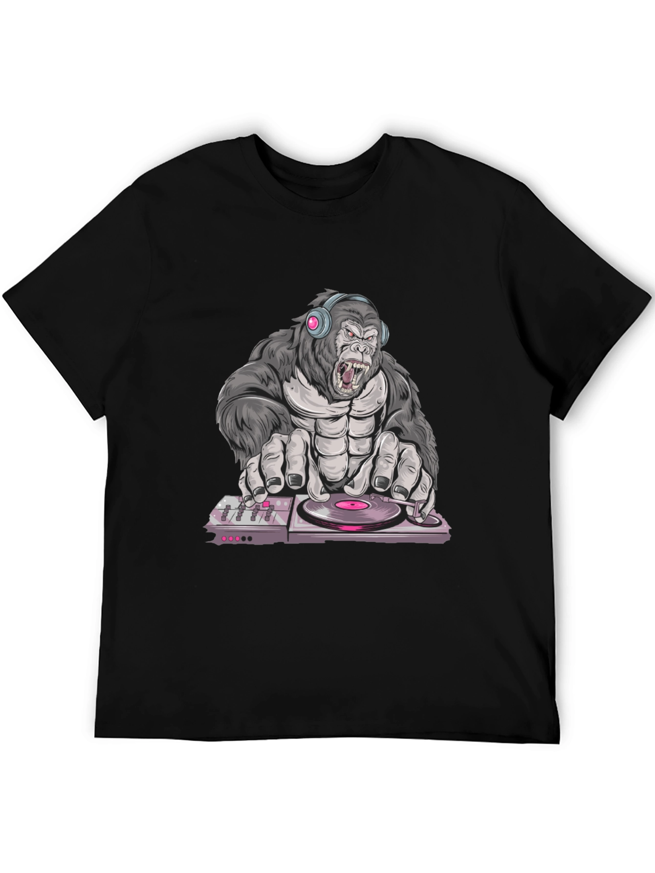 DJ Gorilla Graphic Tee - Black T-Shirt