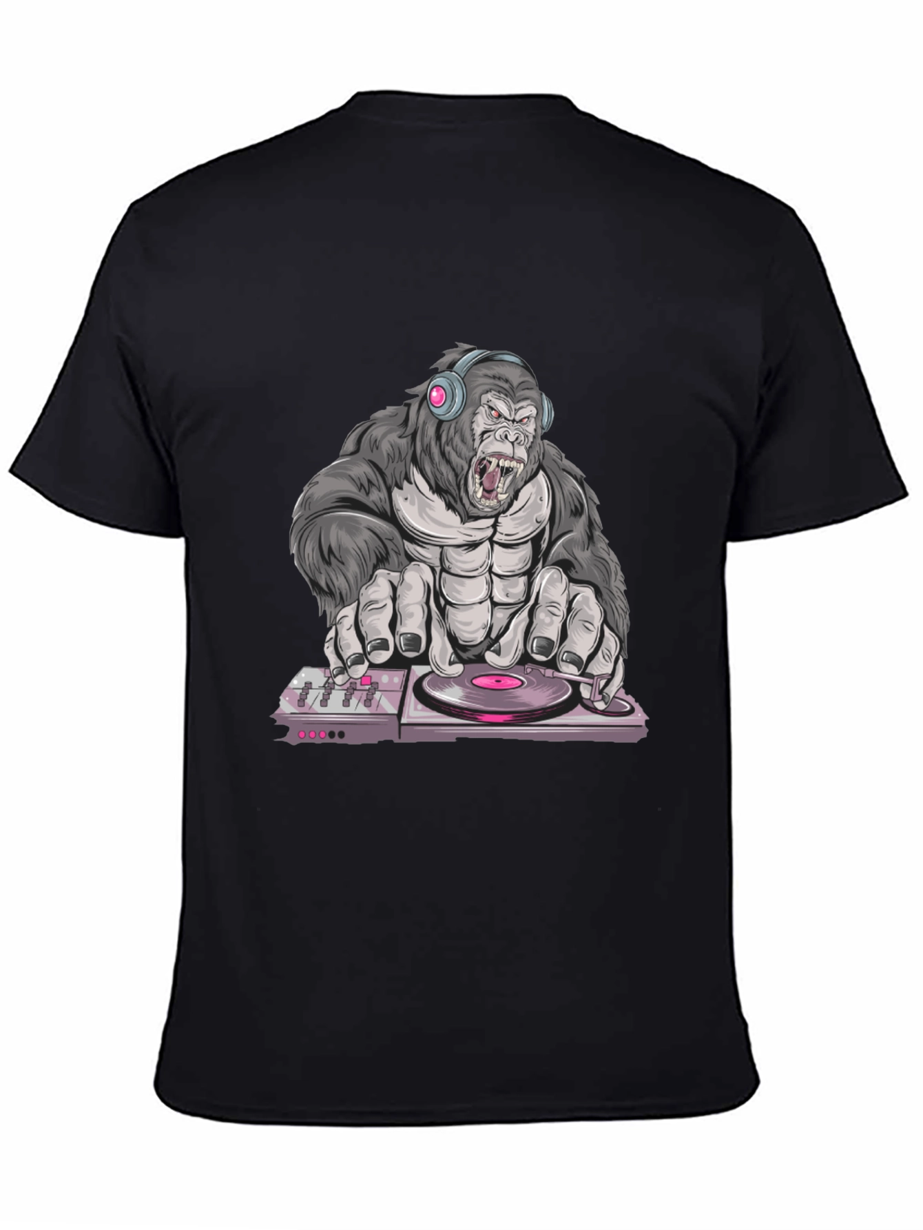 DJ Gorilla Graphic Tee - Black T-Shirt
