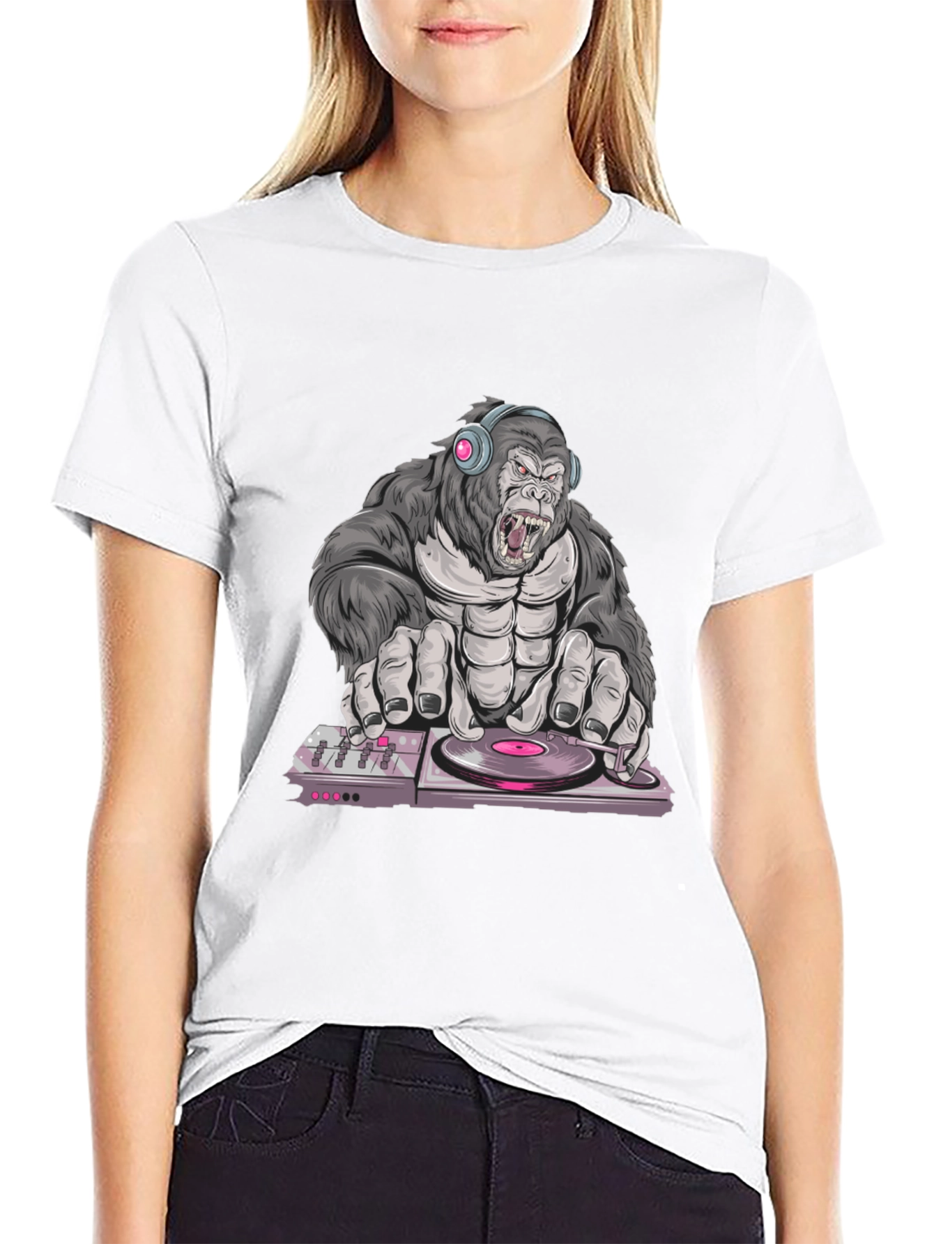 DJ Gorilla Graphic Tee - Black T-Shirt