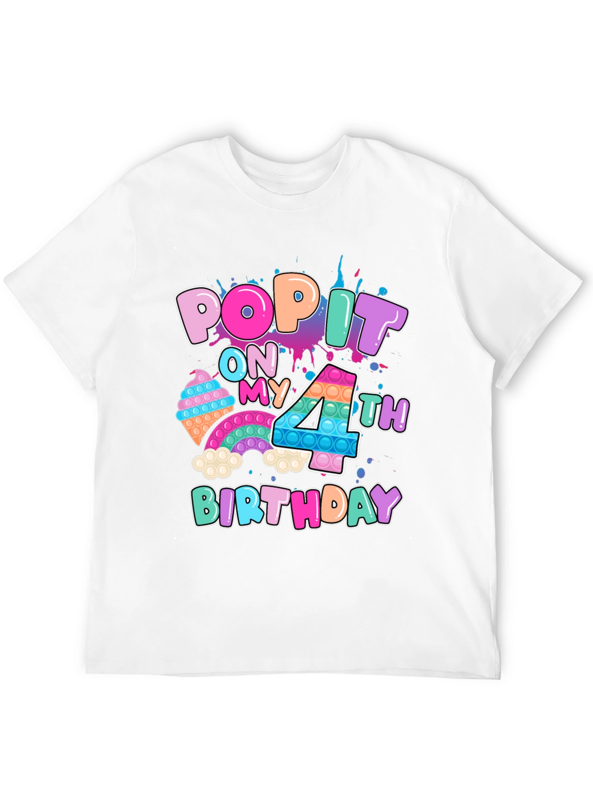 Pop It On My 4th Birthday T-Shirt