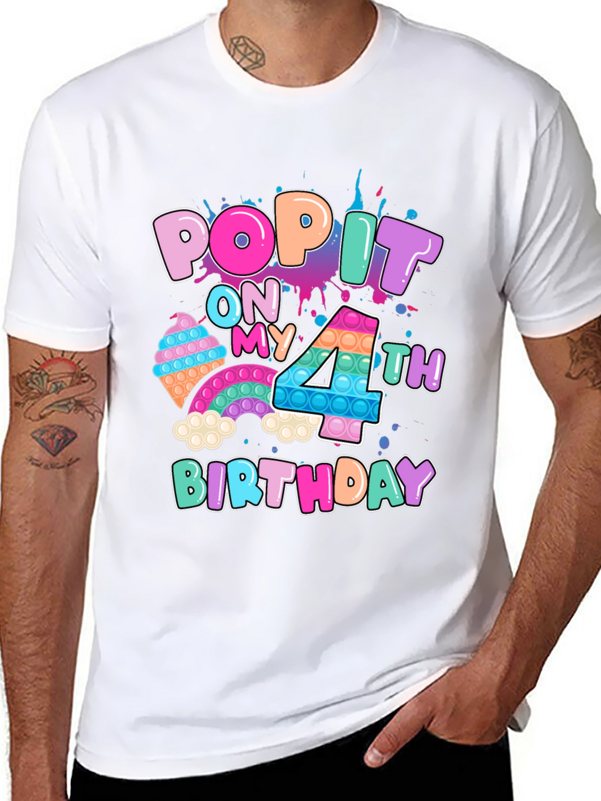 Pop It On My 4th Birthday T-Shirt