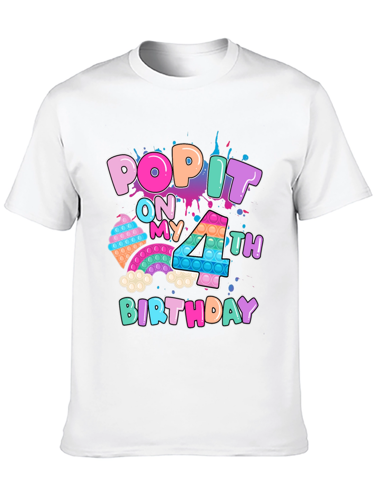 Pop It On My 4th Birthday T-Shirt