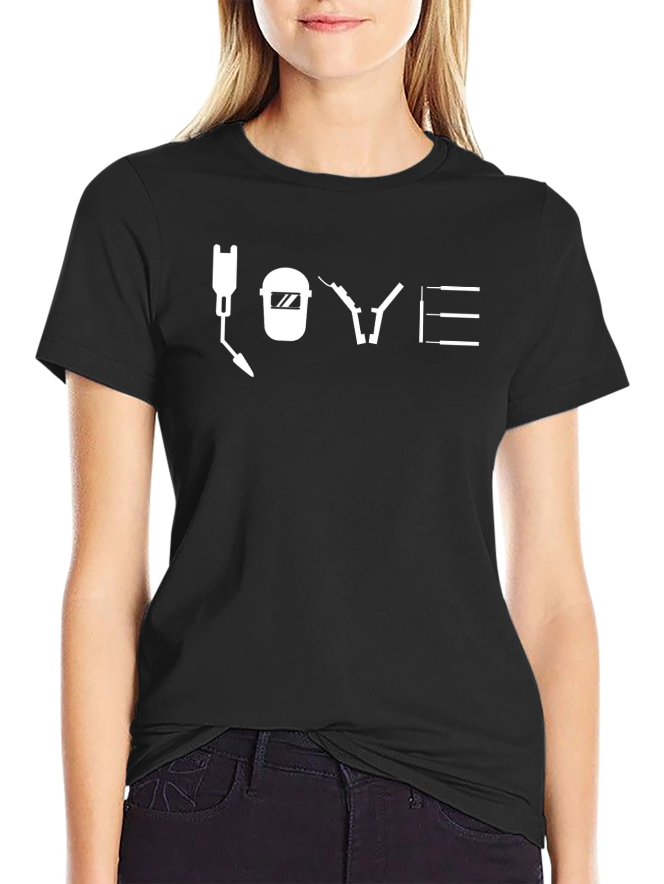 Welder LOVE T-Shirt - Black Welding Design