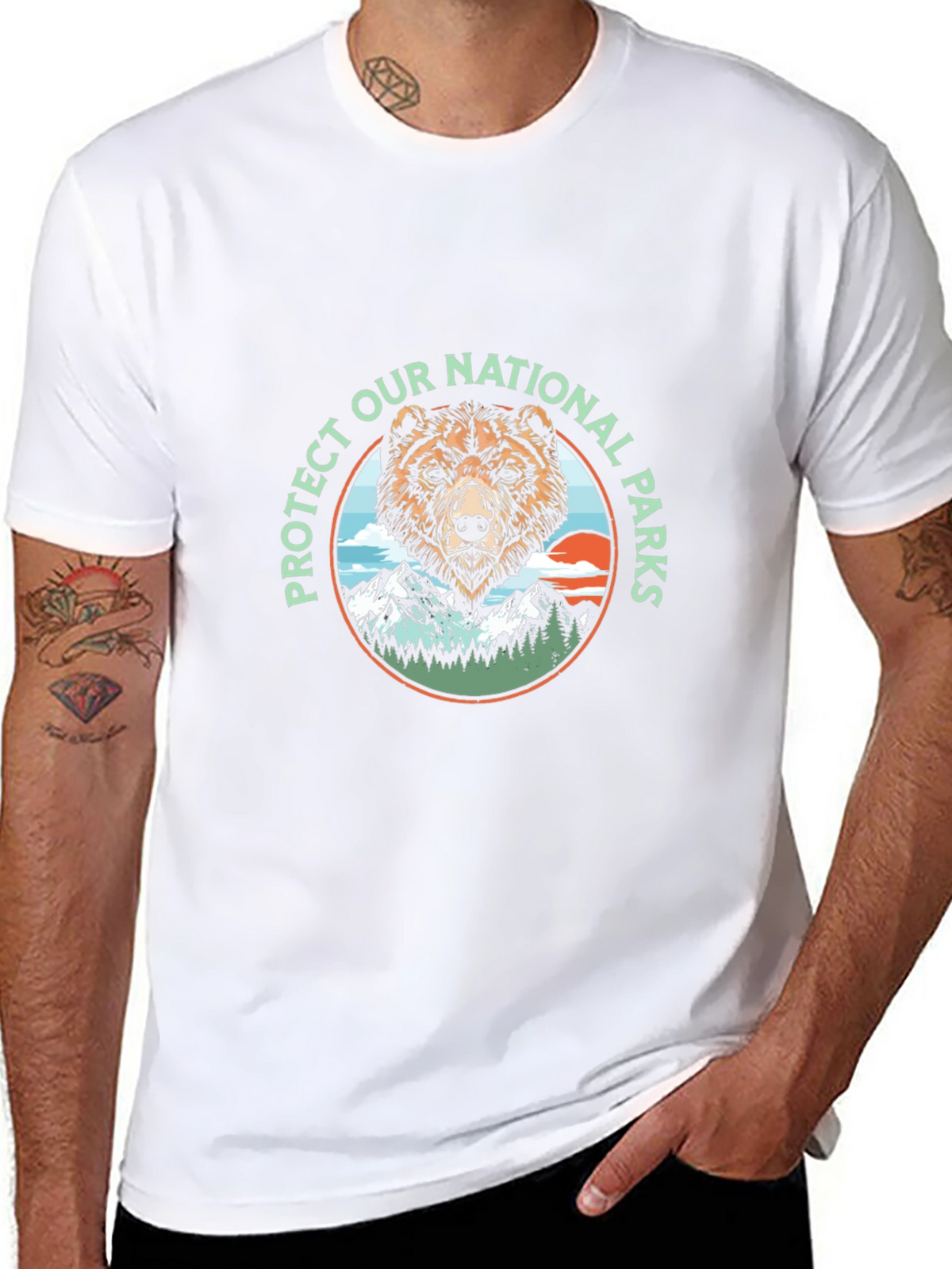 Protect Our National Parks Bear Graphic T-Shirt