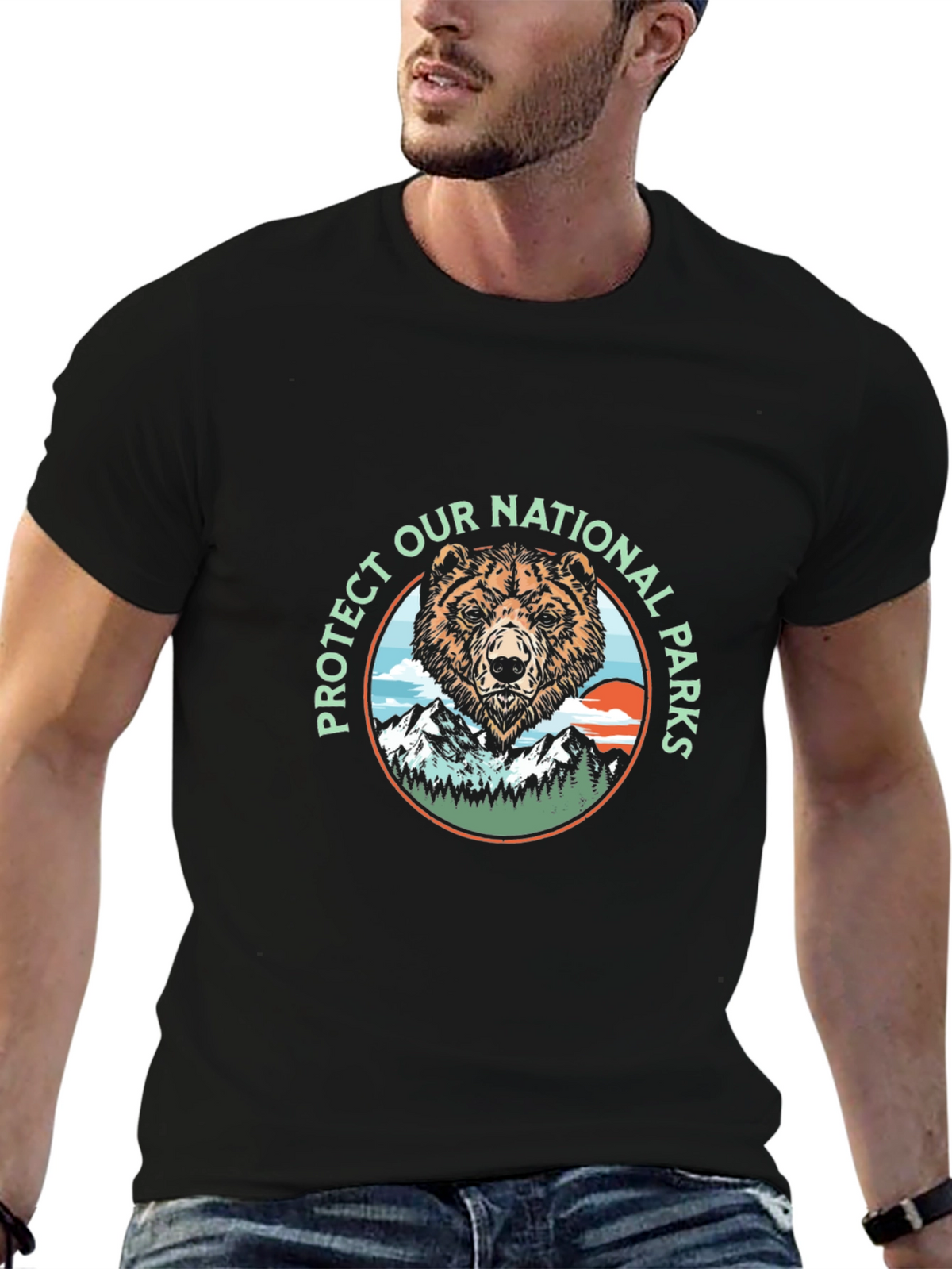 Protect Our National Parks Bear Graphic T-Shirt