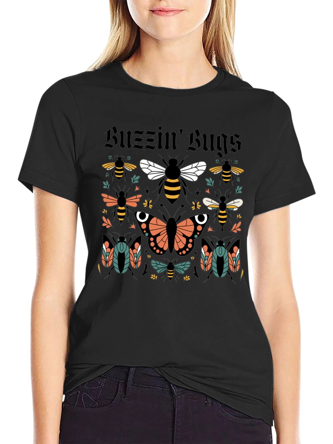 Buzzin Bugs Graphic Tee - Whimsical Insect Design
