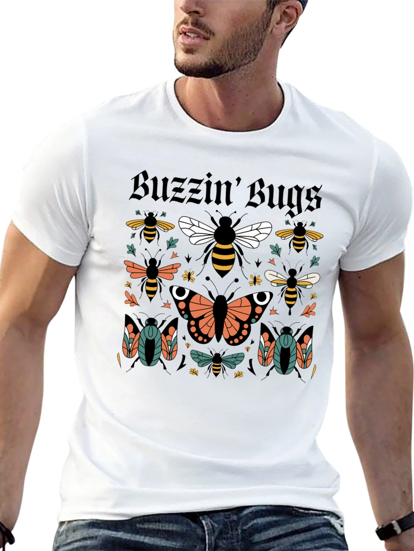 Buzzin Bugs Graphic Tee - Whimsical Insect Design
