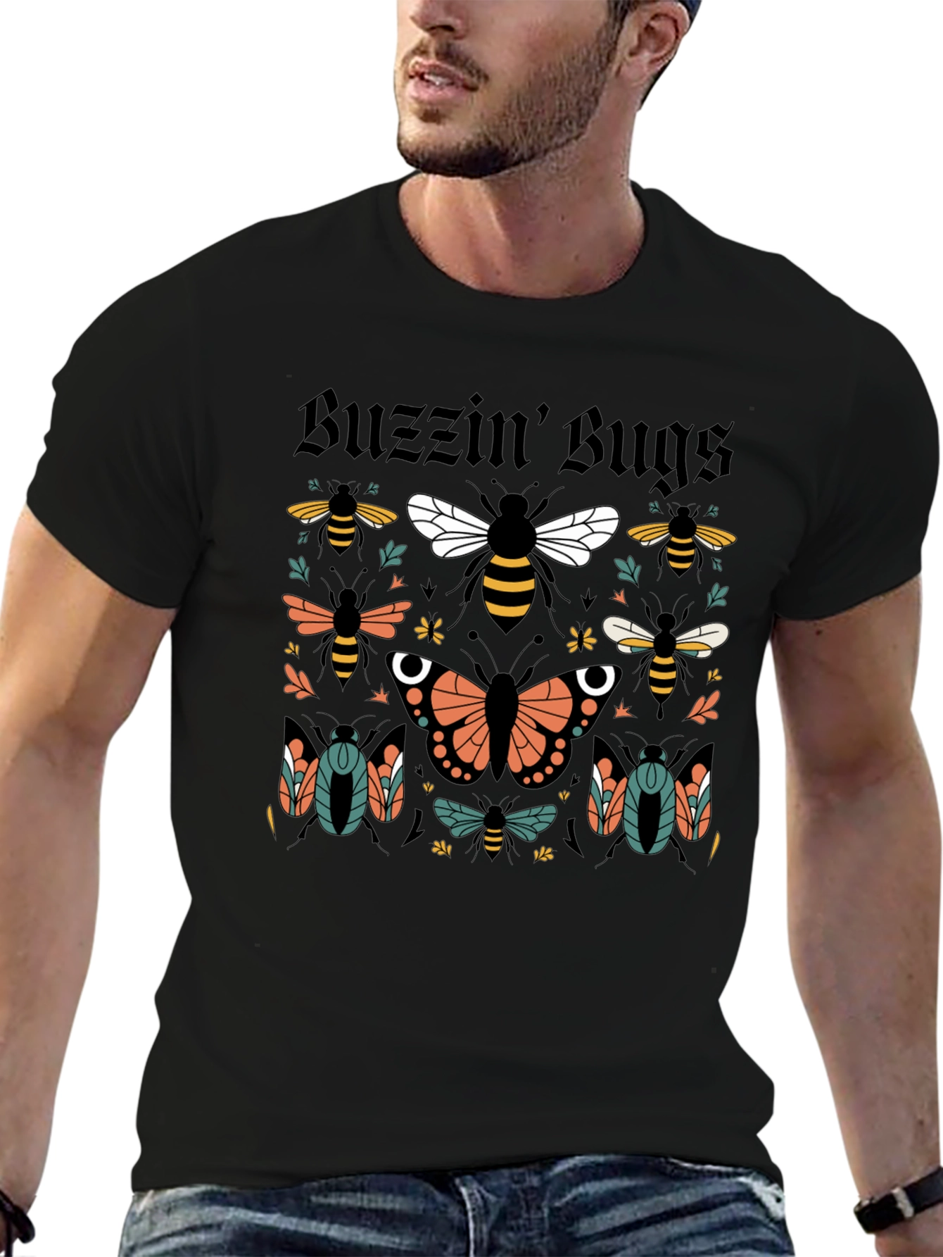 Buzzin Bugs Graphic Tee - Whimsical Insect Design