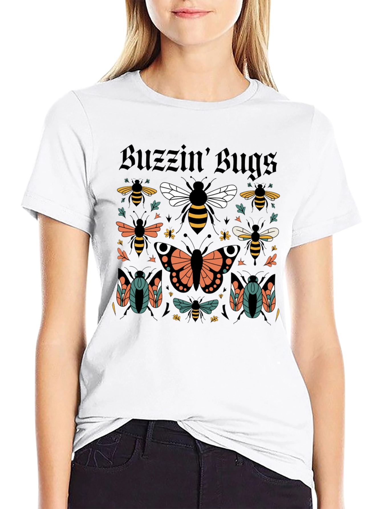 Buzzin Bugs Graphic Tee - Whimsical Insect Design