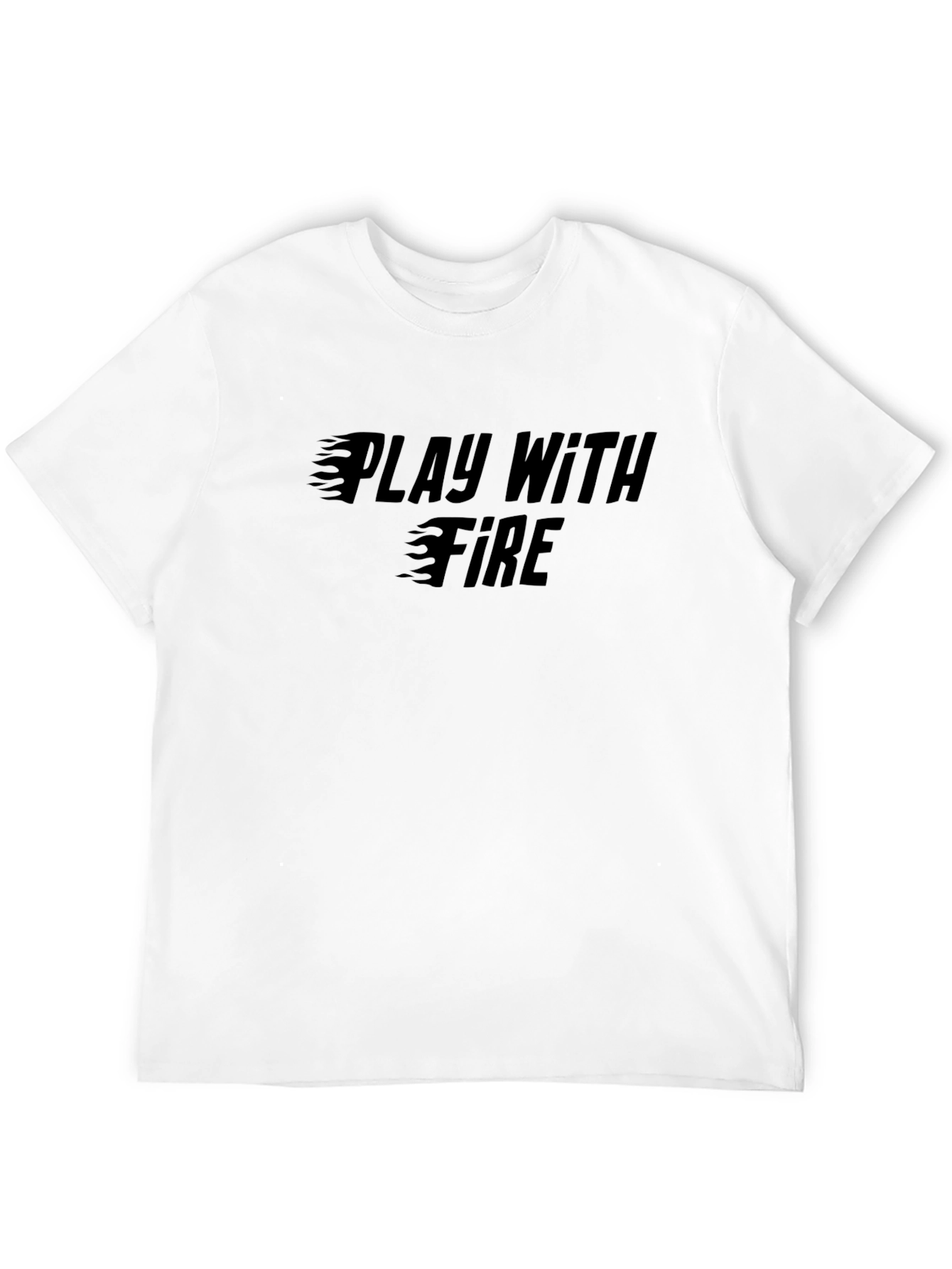 Play with Fire Graphic Black T-Shirt