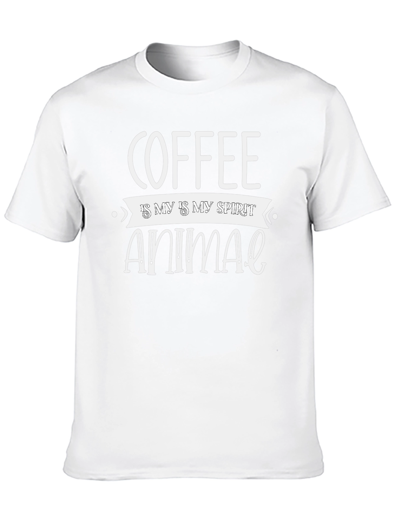 Coffee is My Spirit Animal Black T-Shirt