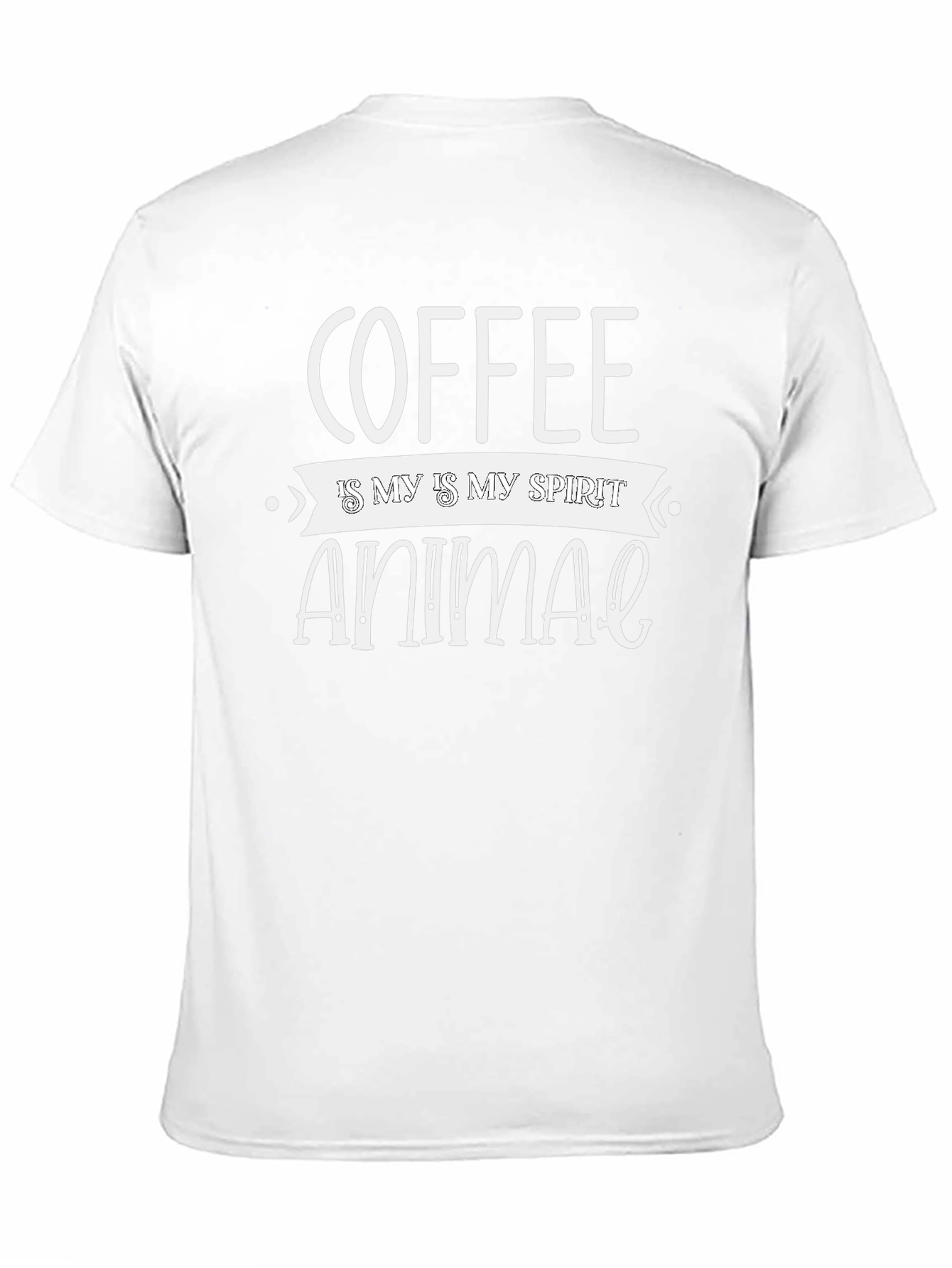 Coffee is My Spirit Animal Black T-Shirt