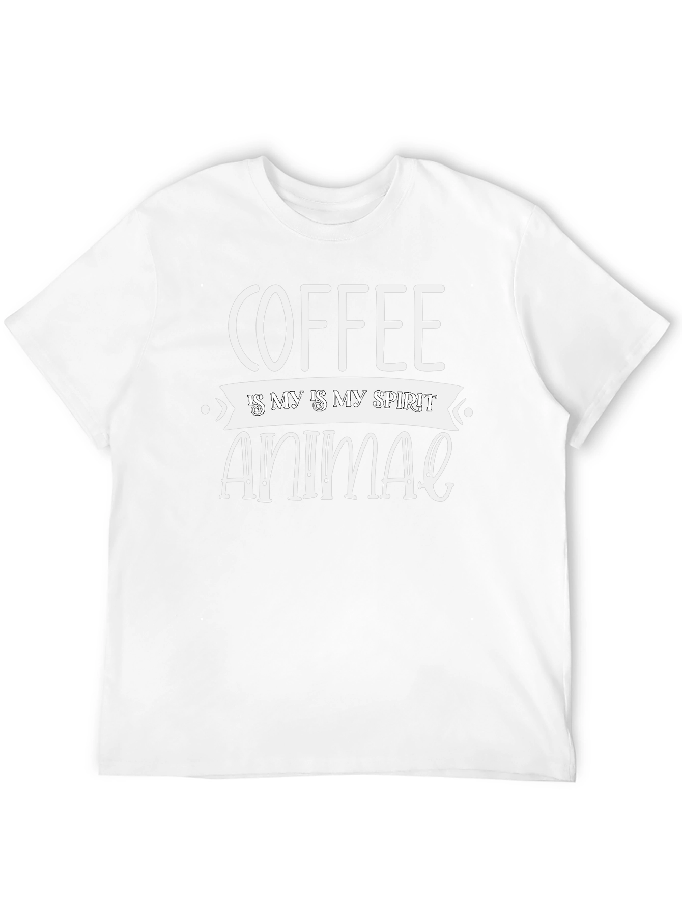 Coffee is My Spirit Animal Black T-Shirt