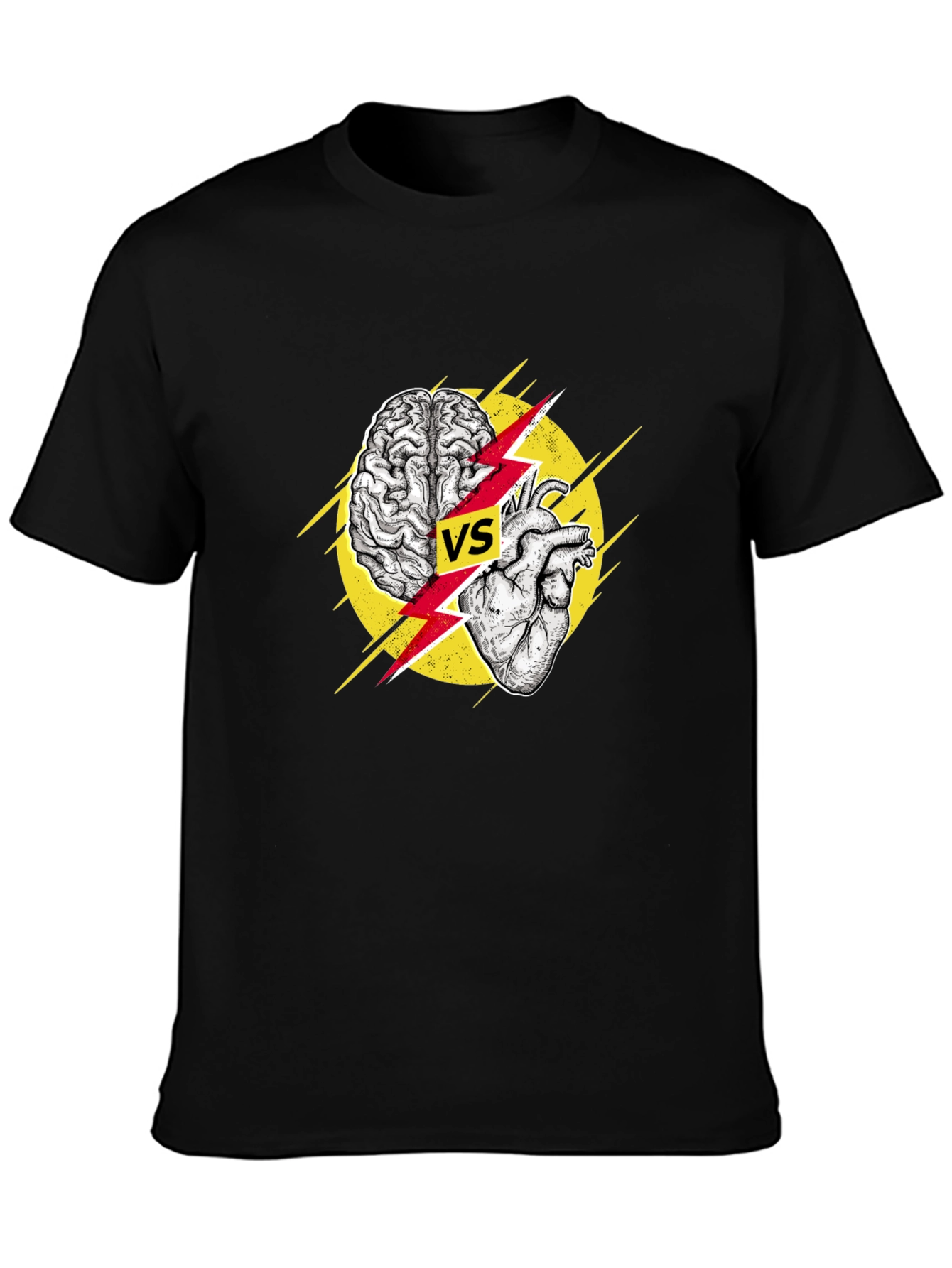 Brain vs Heart Graphic T-Shirt - Logic Meets Passion