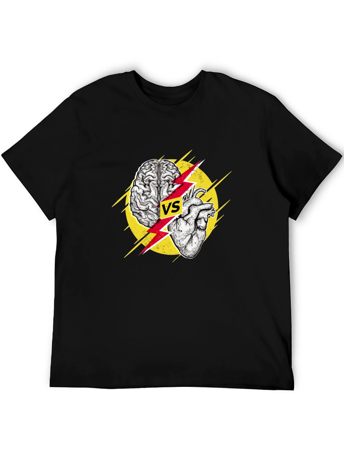 Brain vs Heart Graphic T-Shirt - Logic Meets Passion