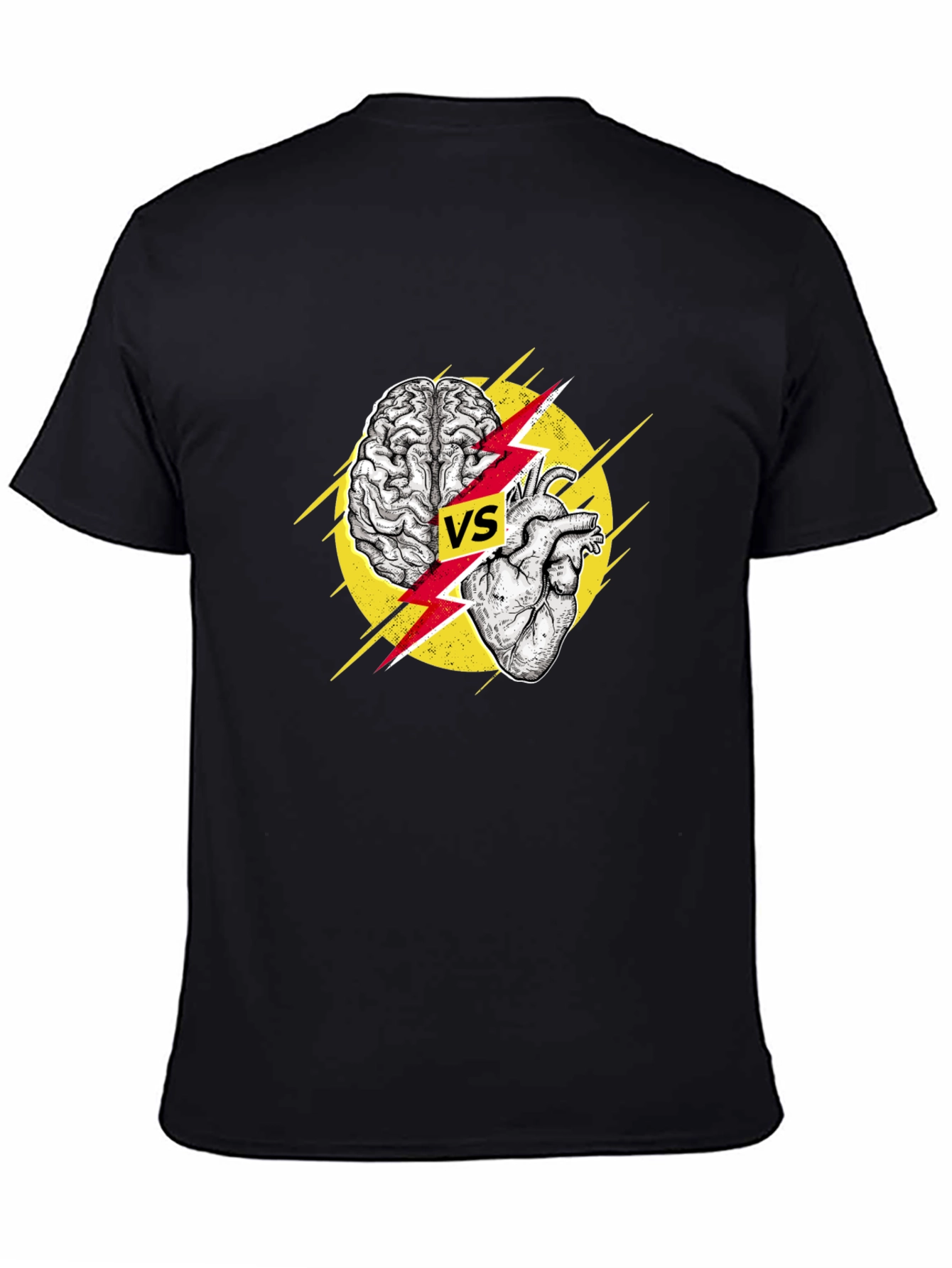 Brain vs Heart Graphic T-Shirt - Logic Meets Passion