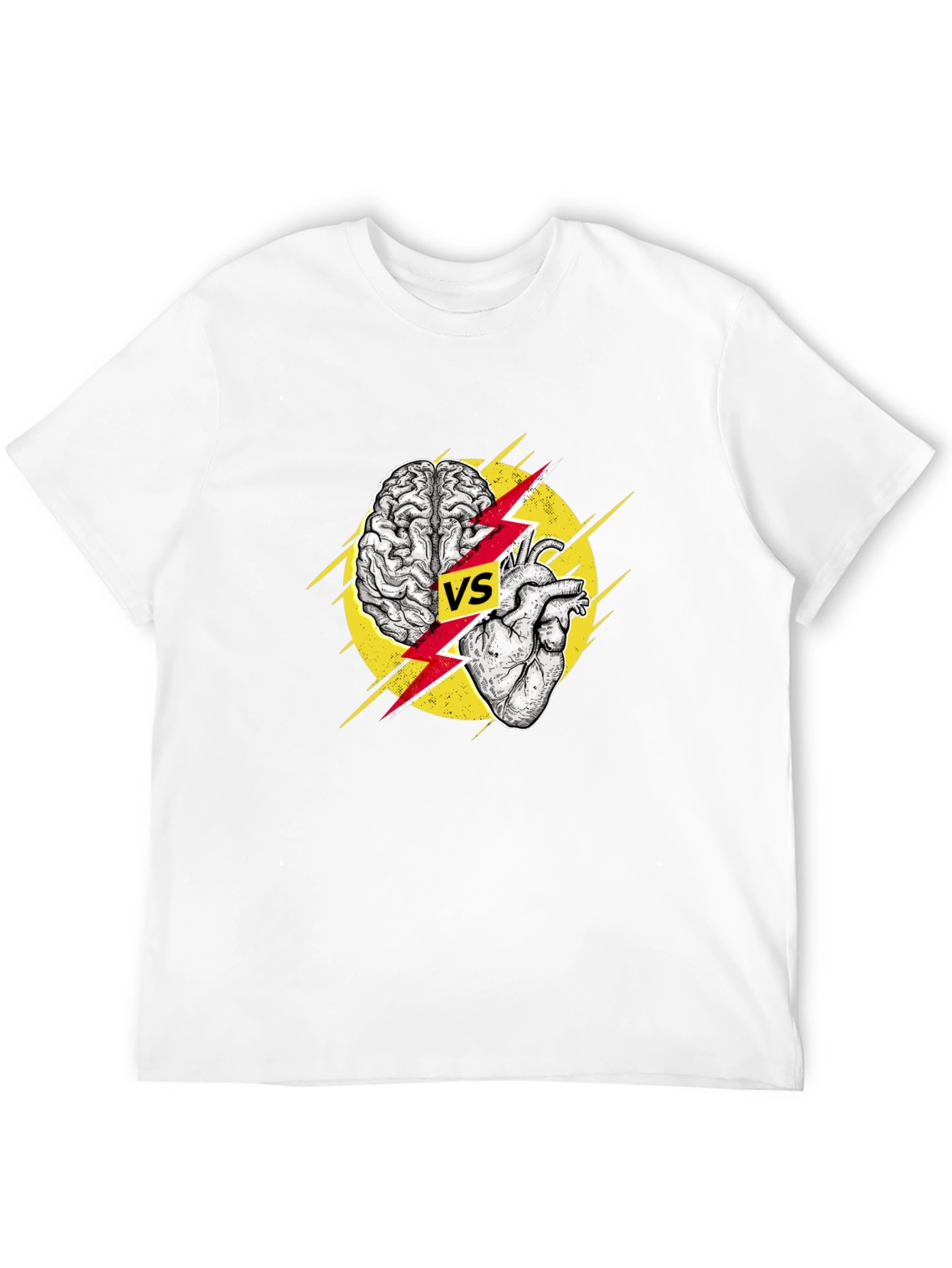 Brain vs Heart Graphic T-Shirt - Logic Meets Passion