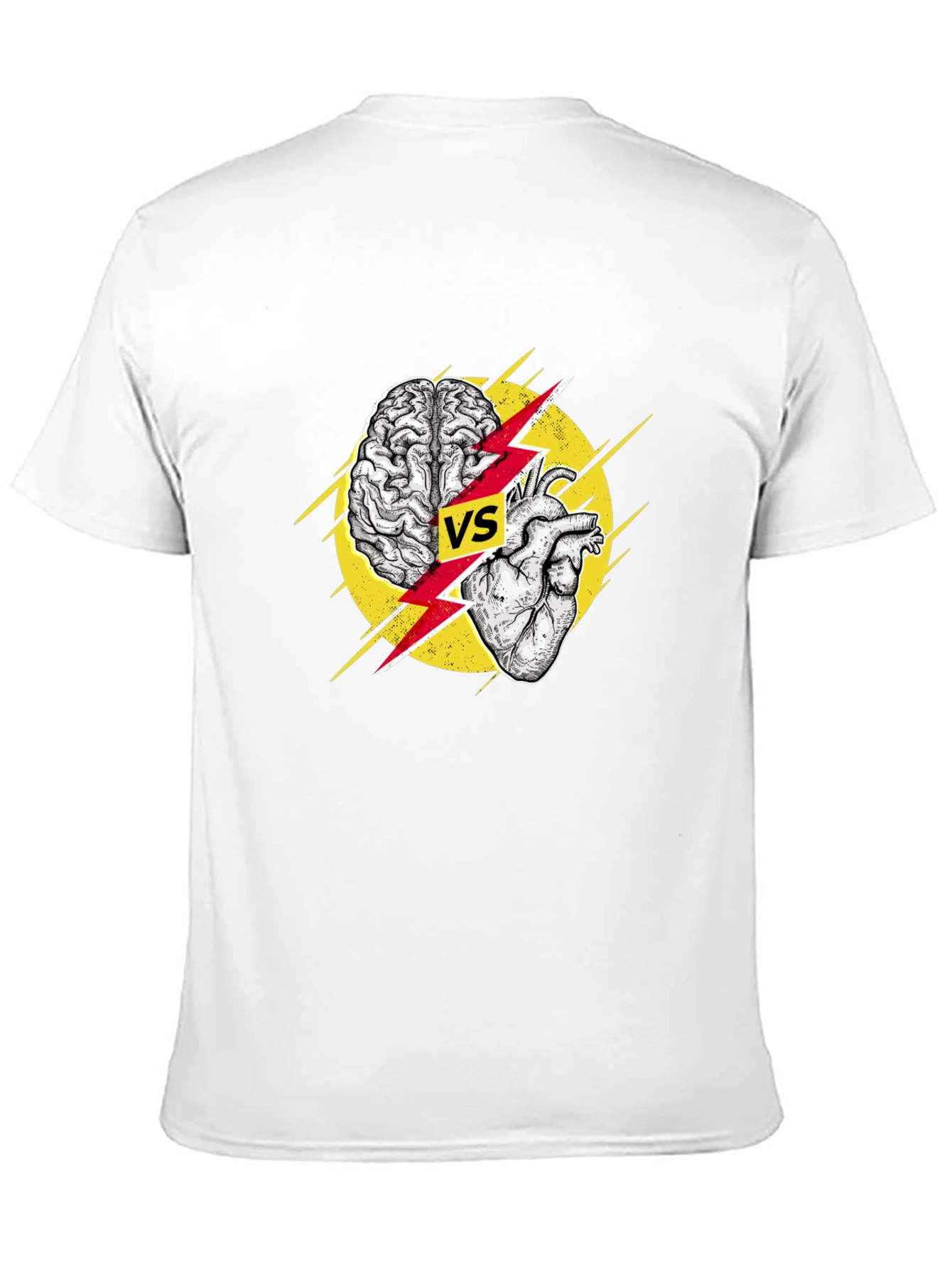 Brain vs Heart Graphic T-Shirt - Logic Meets Passion