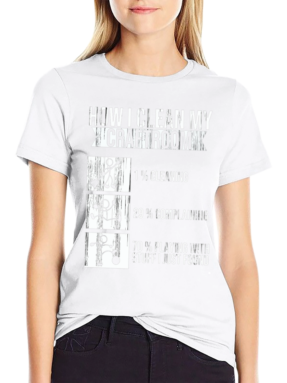 Craft Room Cleaning T-Shirt - Funny Crafting Humor