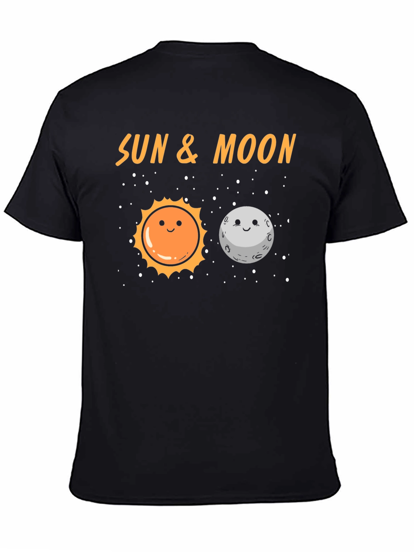 Sun & Moon Graphic T-Shirt - Black Crew Neck
