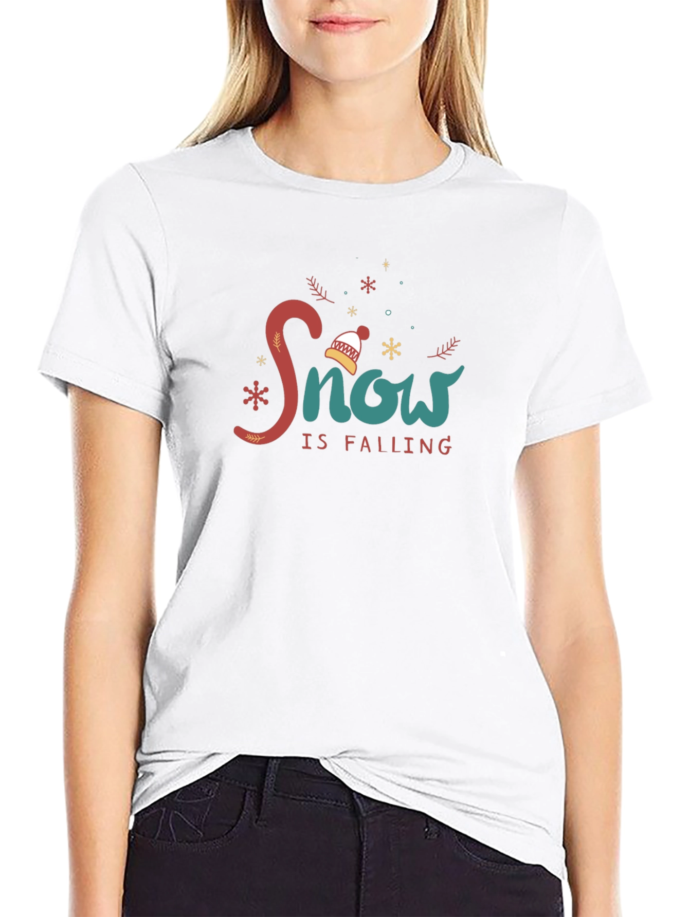 Snow is Falling Black Graphic Tee