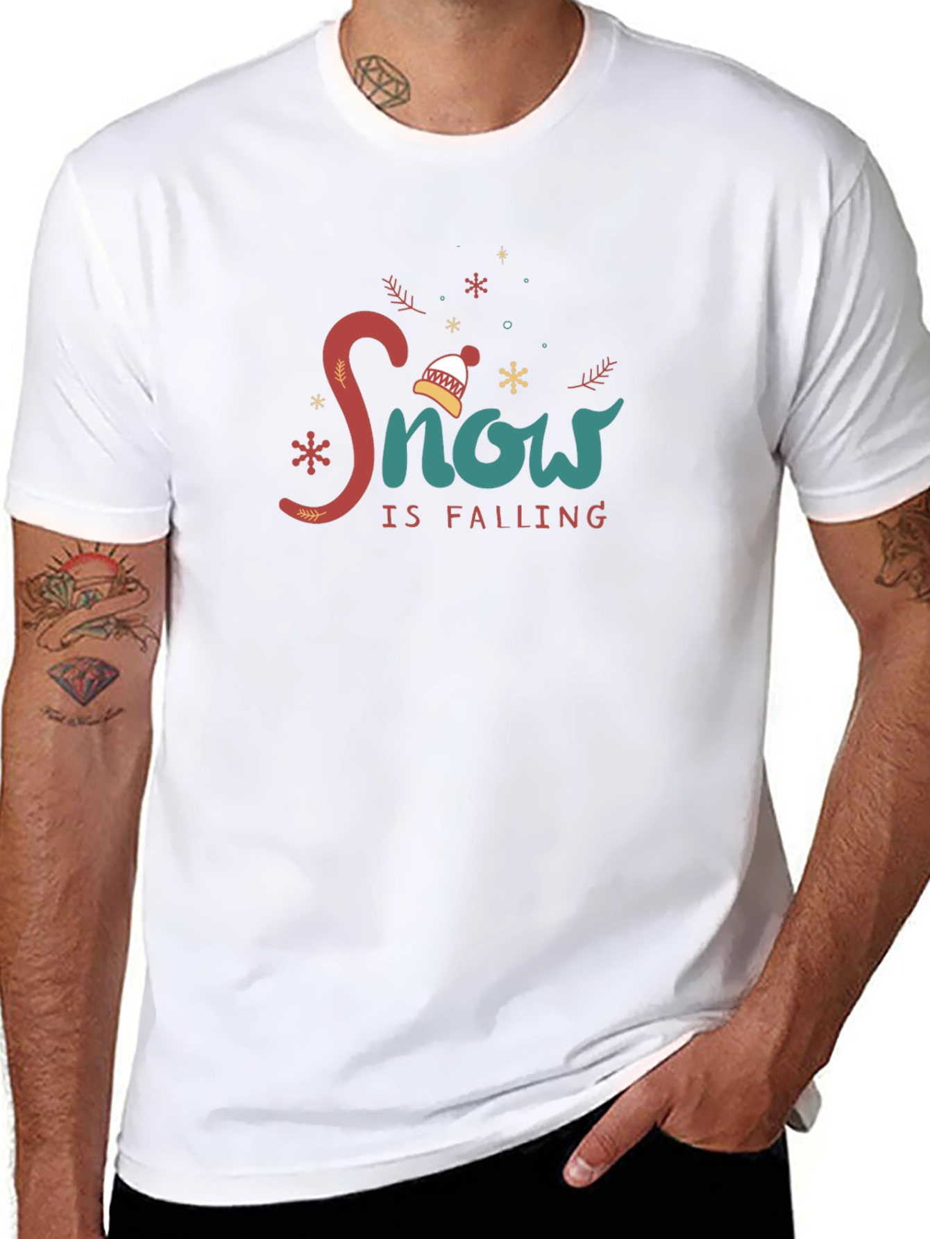 Snow is Falling Black Graphic Tee