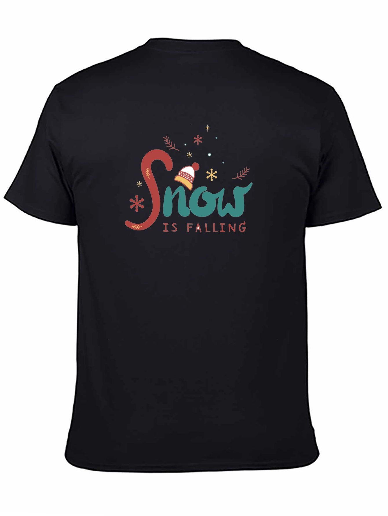 Snow is Falling Black Graphic Tee