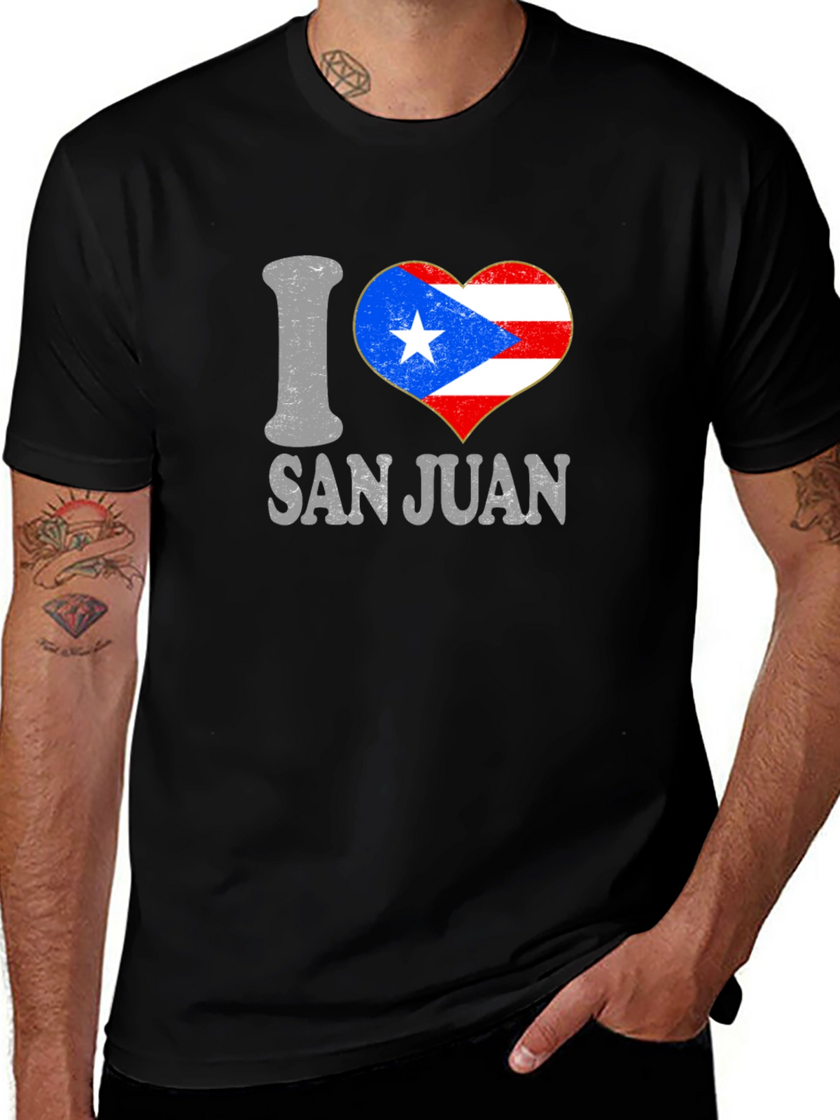 I Heart San Juan T-Shirt Puerto Rico Flag