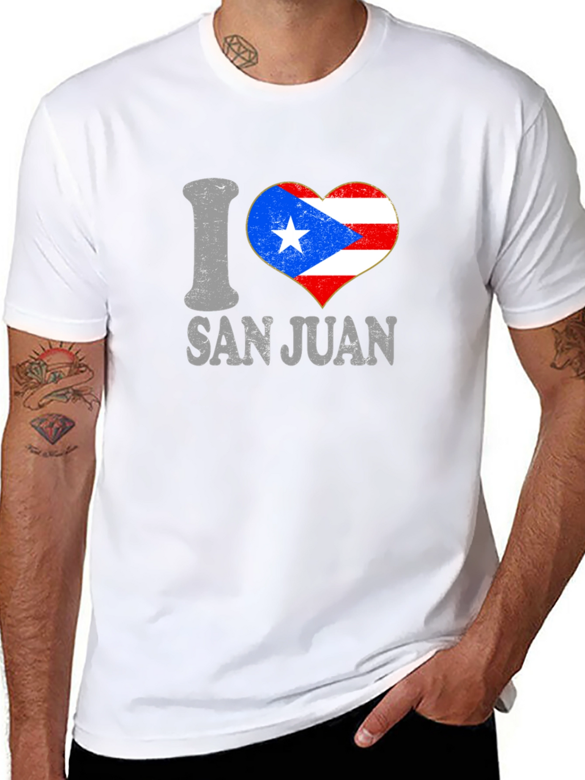 I Heart San Juan T-Shirt Puerto Rico Flag