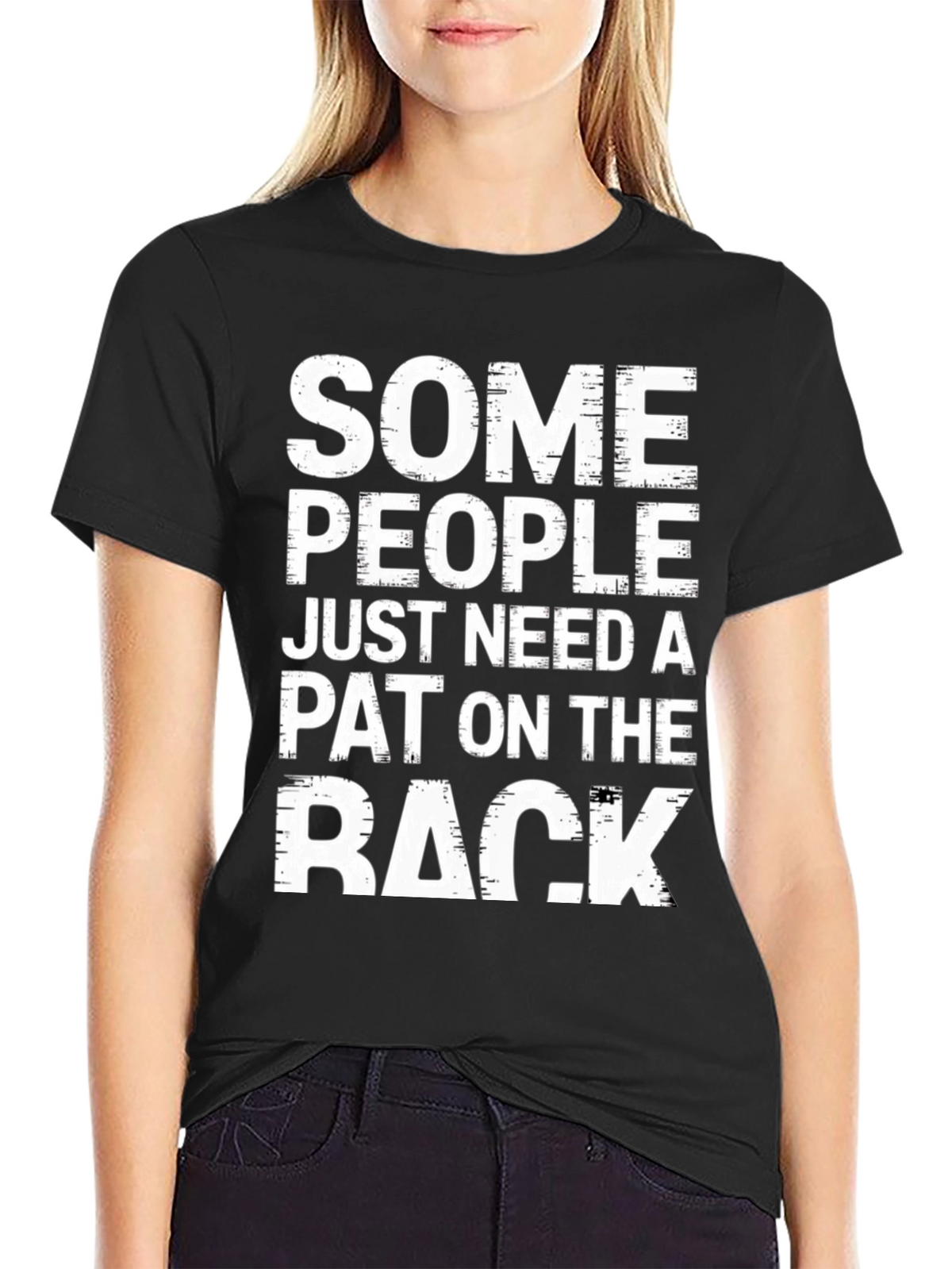 Humorous Pat on the Back Graphic T-Shirt