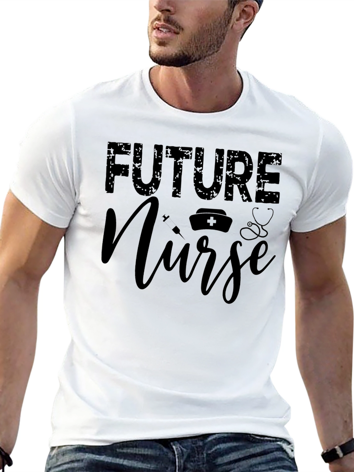 Future Nurse Graphic T-Shirt - Black