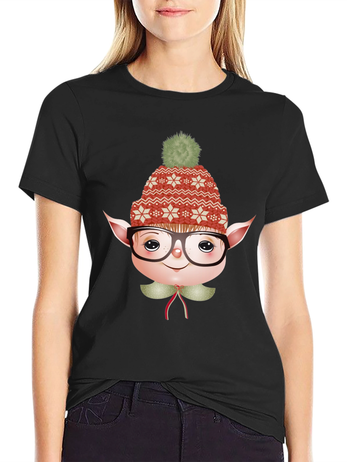 Festive Elf Graphic Tee - Holiday Fun!