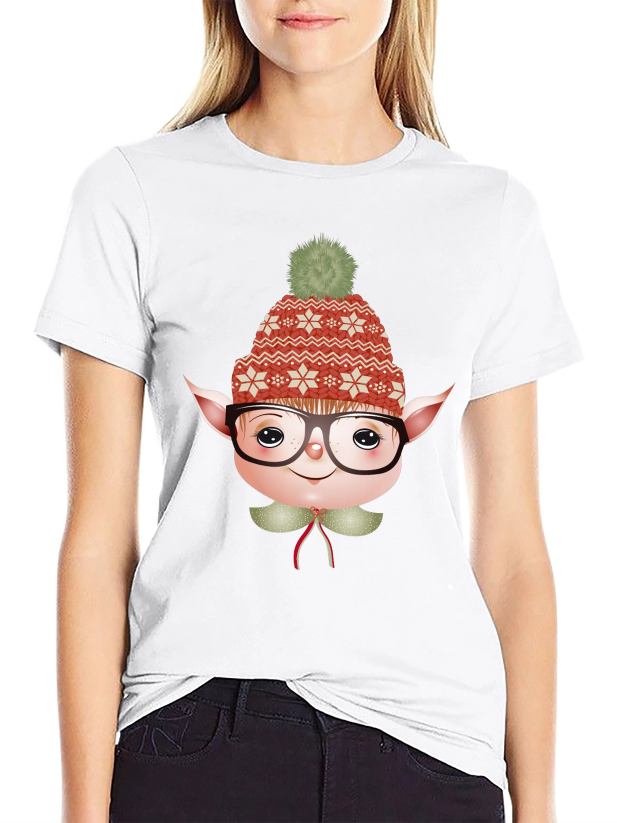 Festive Elf Graphic Tee - Holiday Fun!
