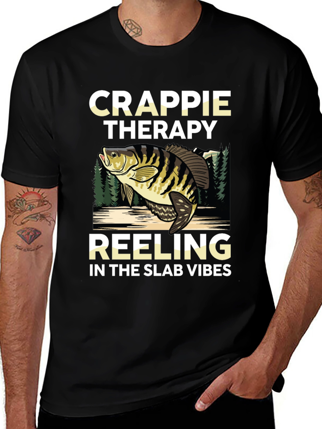 Crappie Therapy T-Shirt - Fishing Vibes