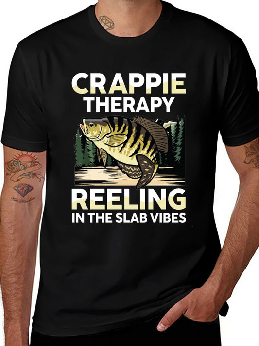 Crappie Therapy T-Shirt - Fishing Vibes