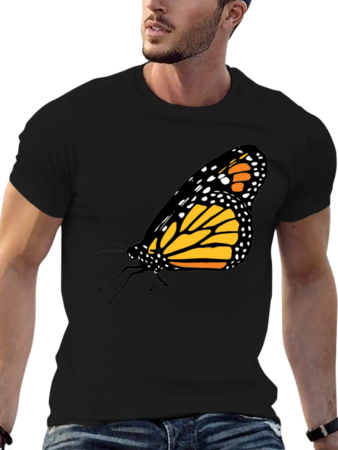 Butterfly Graphic Black T-Shirt