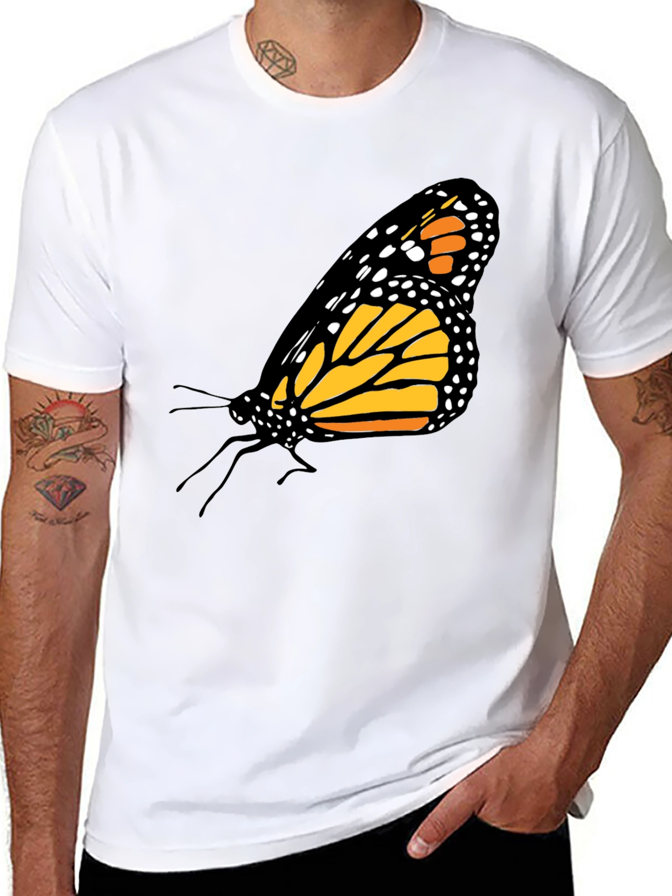 Butterfly Graphic Black T-Shirt