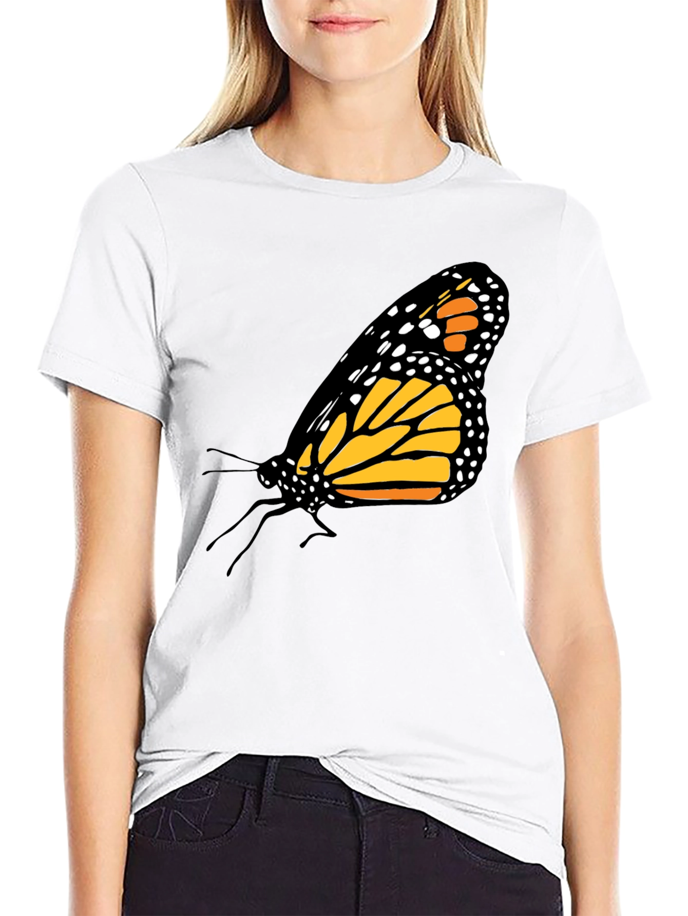 Butterfly Graphic Black T-Shirt