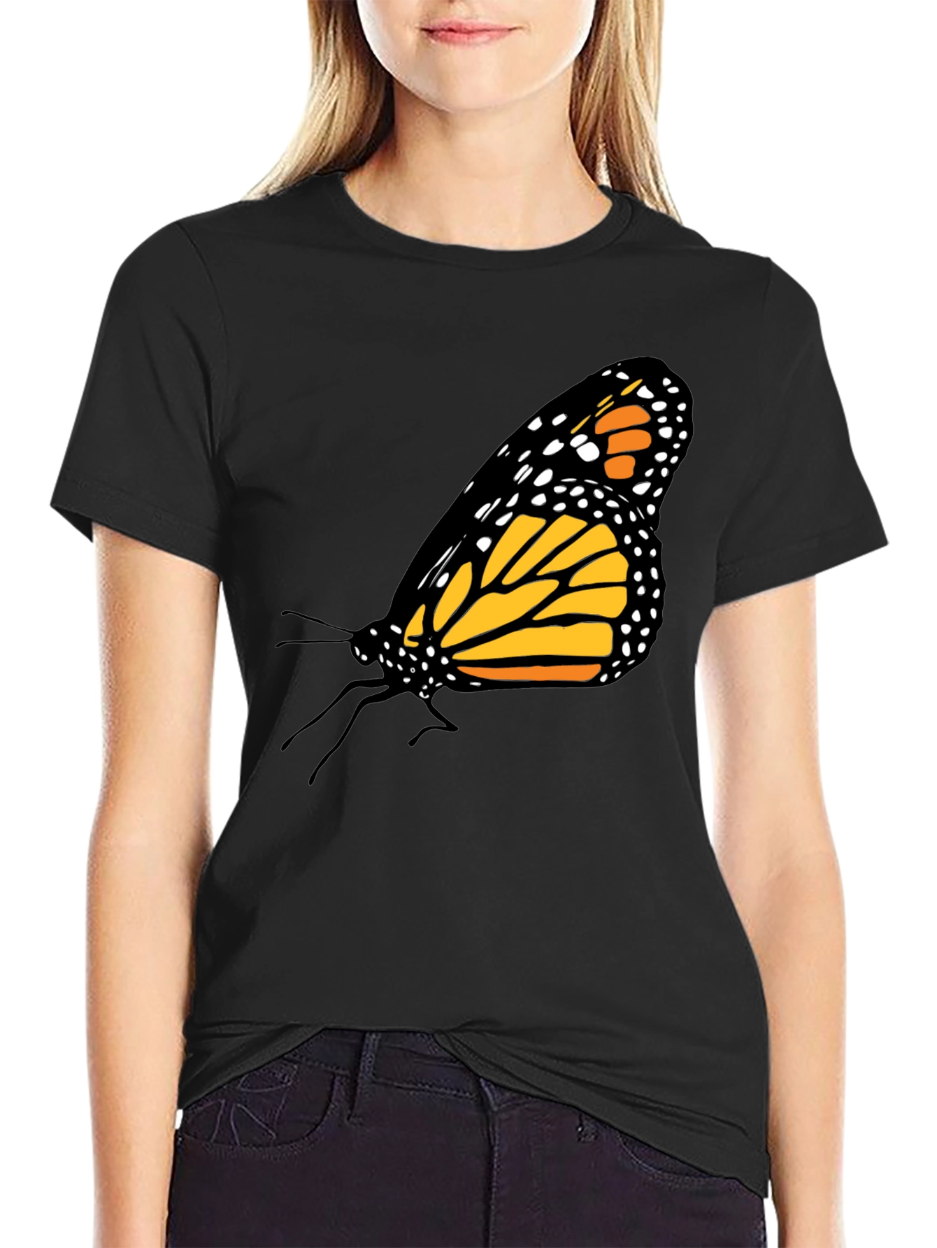 Butterfly Graphic Black T-Shirt
