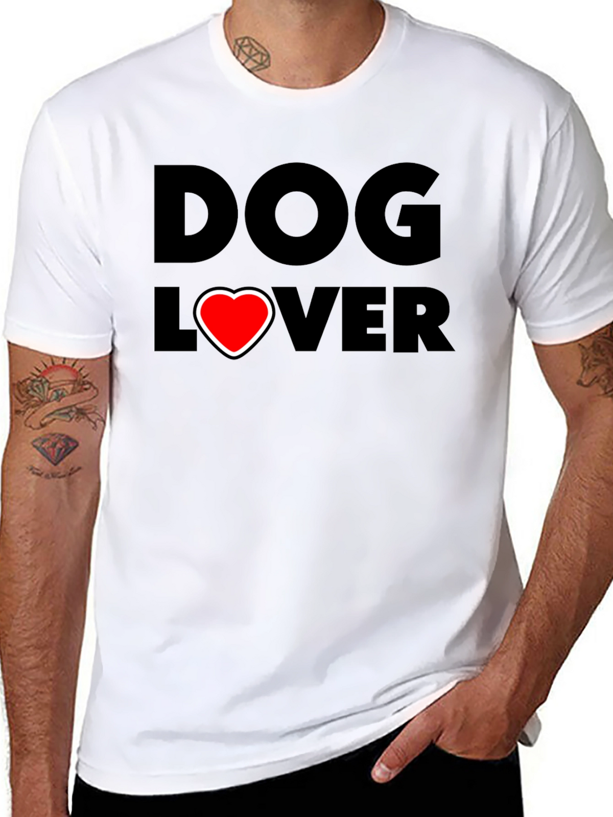 Dog Lover T-Shirt - Heart Graphic Tee