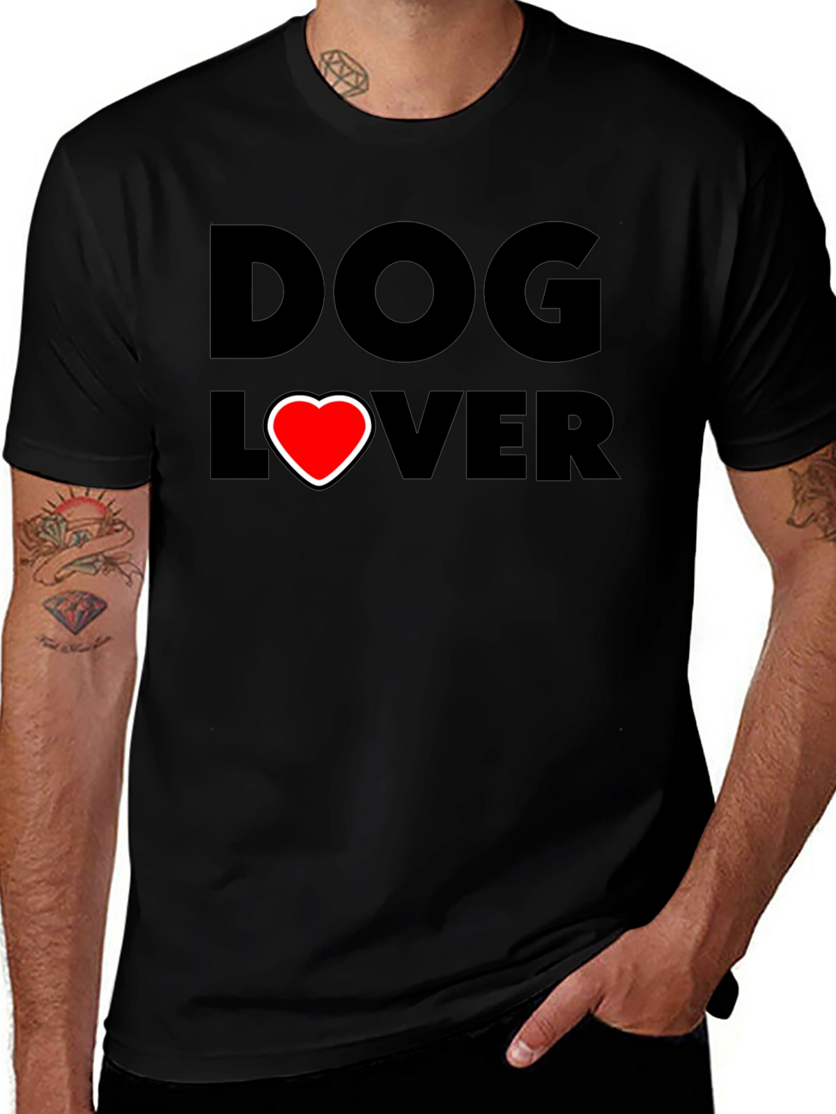 Dog Lover T-Shirt - Heart Graphic Tee