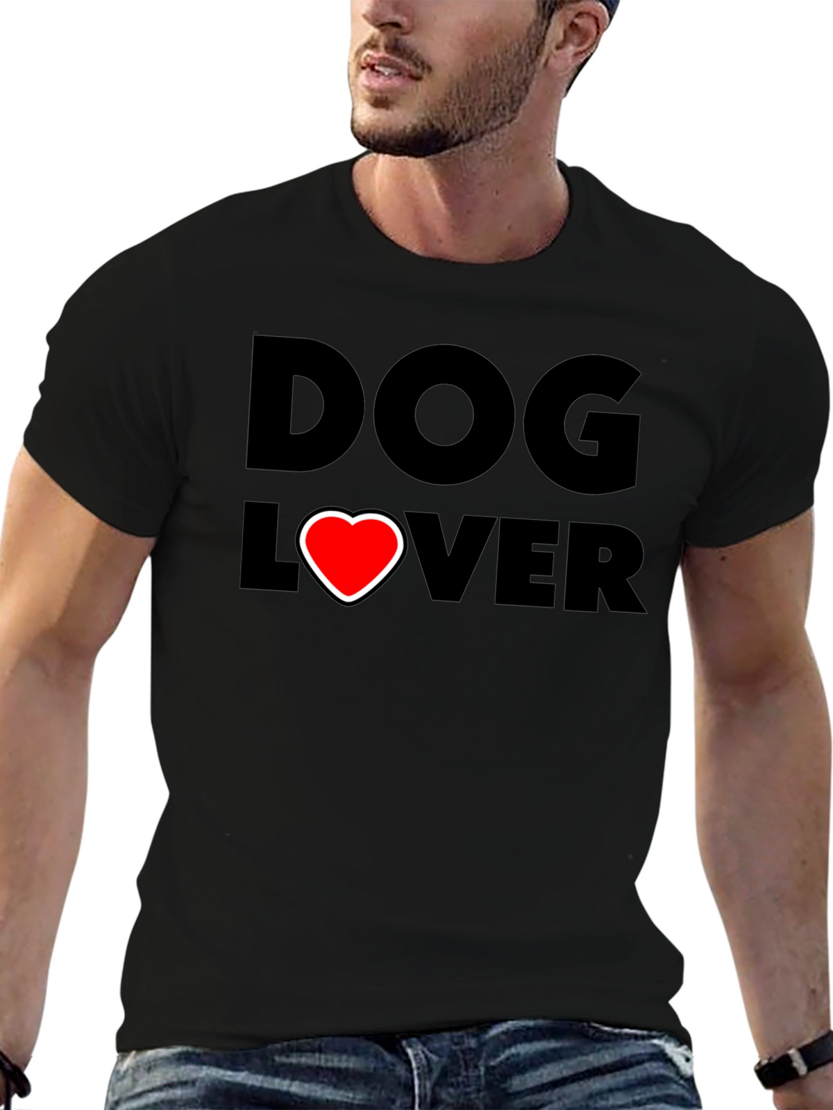 Dog Lover T-Shirt - Heart Graphic Tee